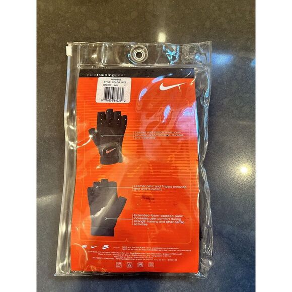 NWT Nike Women's Large‎ Cardio Fit Training Gloves Half Fingers Padded Palm - Picture 5 of 5